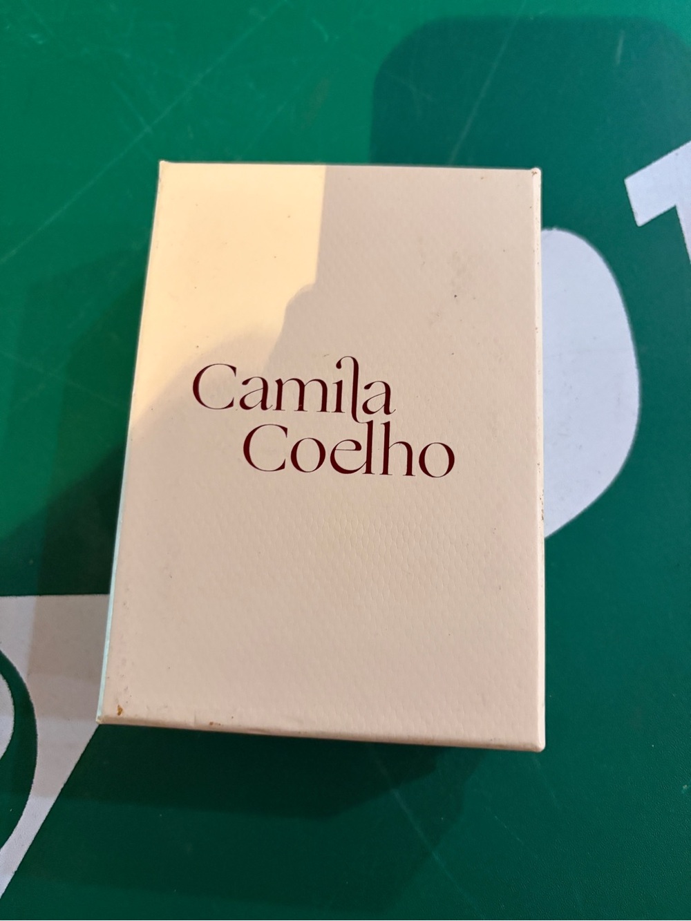 Women’s Camila Coelho Mother of Pearl Initial M Necklace Gold Paperclip Chain